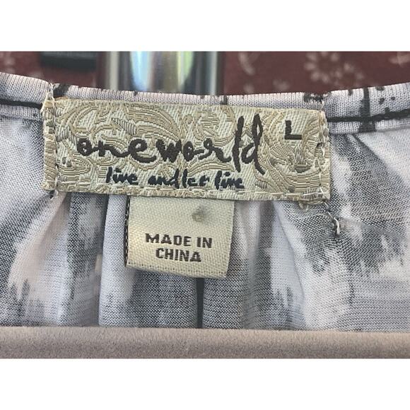 One World Black Dress Embellish Accents‎ Dress Women’s Size L - Picture 3 of 8